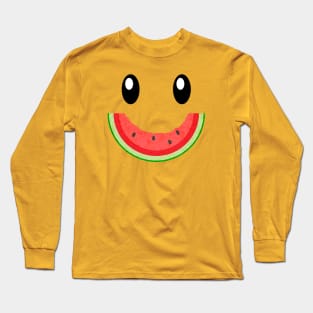 Watermelon Smile w/eyes Long Sleeve T-Shirt